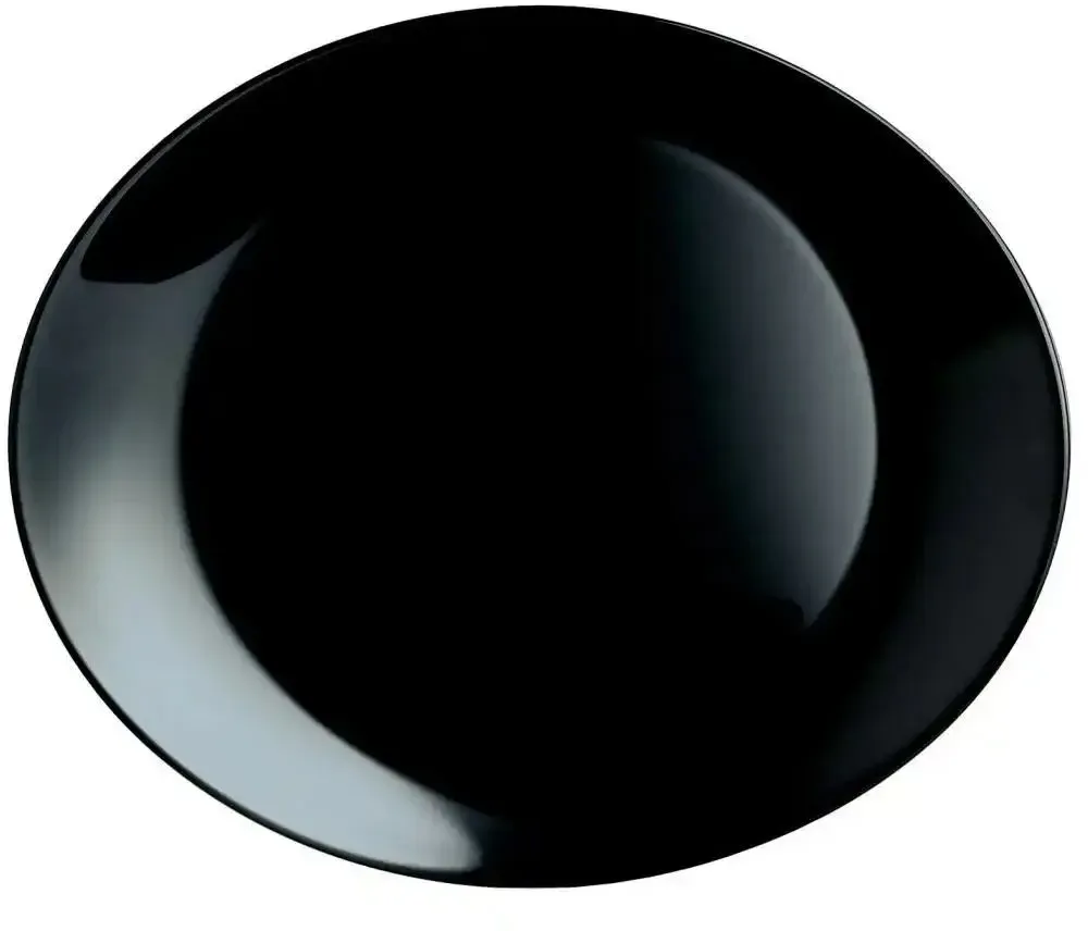 CreaTable Speiseteller  Italien ¦ schwarz ¦ Glas ¦ Maße (cm): B: 36,5 H: 10