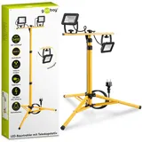 goobay LED-Baustrahler Teleskopstativ, 2x20w, 4000K