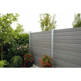 OSMO Sichtschutzzaun Kunststoff 180 x 186 cm Hellgrau