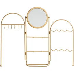 Schmuckhalter mit Spiegel PIROU Gold