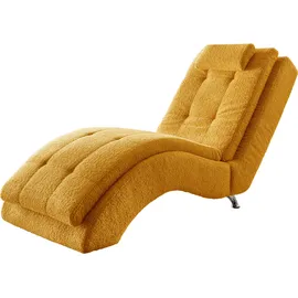 Home Affaire Relaxliege HOME AFFAIRE "Vengo 2, moderne Solitär Relaxpolsterliege, bequem und elegant", gelb, B:70cm H:92cm T:170cm, Sofas, mit Kopfkissen, Mattenoptik auf Korpus