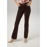 Aniston CASUAL Cordhose in trendiger Bootcut-Form, braun