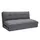 miliboo Zweisitzer-Schlafsessel aus grauem Stoff 140 x 90 x 80 cm Grau mit Kissen