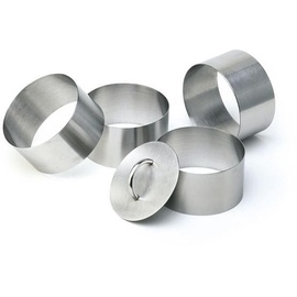 APS 110 Edelstahl Schaumspeiseringe nahtlos, 5-tlg. Set (4 Ringe + 1 Pusher), Ø 6 x 4, 5 cm