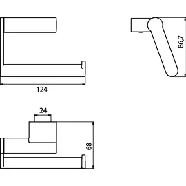 EMCO System2 Papierrollenhalter, 350000107