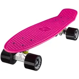 Ridge Retro Skateboard Mini Cruiser, rosa/schwarz, 22 Zoll