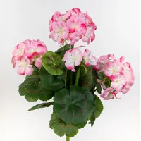 Seidenblumen Roß Geranie 32cm -ohne Topf- LM Kunstpflanzen Kunstblumen