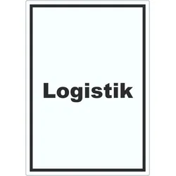 Logistik Aufkleber mit Text Transport Versand hochkant A1 (594x841mm)