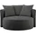 LeGer Home by Lena Gercke XXL-Sessel Isalie Samt 153 x 98 x 145 cm Grau mit Hocker