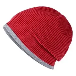 Structured Beanie MB7127, rot/grau heather, Einheitsgröße - rot