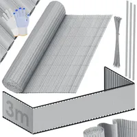 Kesser KESSER® PVC Sichtschutzmatte Sichtschutzzaun Balkonverkleidung Windschutz Wetterfest verstärkten Lamellen, für Garten, Balkon Terrasse Outdoor Balkonumrandung mit Kabelbindern, und Abdeckung