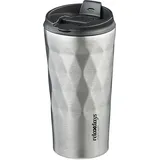 Relaxdays Thermobecher 0,35 l Schwarz/Silber