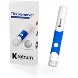 Kretrum Zeckenentfernungswerkzeug Stift Premium Automatisches Zeckenentfernungswerkzeug für Hunde Wirklich schmerzfreies Zeckenentfernungswerkzeug für Menschen Ein Klick zum Entfernen der Zecke