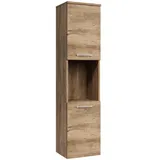 Badplaats Montreal Badezimmerschrank 30 x 131 x 30 cm Kastanien Eiche