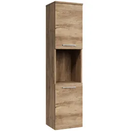 Badplaats Montreal Badezimmerschrank 30 x 131 x 30 cm Kastanien Eiche