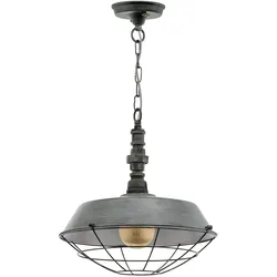 Eglo Pendelleuchte Chepstow silber matt Vintage Industrie stil E27 max. 60W Ø38c...