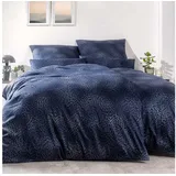 Estella Bettwäsche Estella Mako-Satin Bettwäsche 155x220 Naoko indigo Punkte Tupfen blau, Mako-Satin, 2 teilig, für Sommer und Winter blau