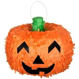 Boland 30941- Piñata Kürbis, Orange, Halloween, Dekoration, Mottoparty, Süßigkeiten, Spielzeug, Kinder