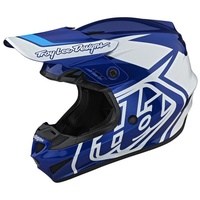Troy Lee Designs GP Overload Motocross Helm, weiss-türkis-blau, Größe L