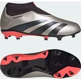 Adidas Predator League Laceless Kids FG Platinum Metallic / Aurora Black / Turbo 38