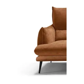 Egoitaliano 2,5-Sitzer FUNNY, hochwertiges und aktuelles Design, bequeme Rückenlehne, toller Sitzkomfort braun