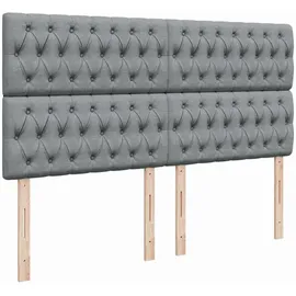 vidaXL Boxspringbett 180 x 200 cm Hellgrau