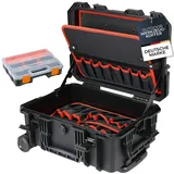 HMF Outdoor Werkzeugtrolley leer mit Rollen schwarz 46,5 x 36 x 22,5 cm