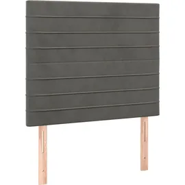 vidaXL Boxspringbett 100 x 200 cm Dunkelgrau