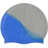 HYCOPROT Kinder Unisex Badekappe 100% Silikon Badekappen Anti-Rutsch Bequeme und Dehnbare wasserdichte Bademütze, Classic wasserdichte Badehaube für Langes und Kurzes Haar (Grau und Blau)