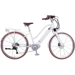 E-Bike EGO MOVEMENT "Classic 25 Cleopatra Trapez 45 cm Weiß 28"" Gr. 45, weiß, E-Bikes, 45cm, 28 Zoll (71,12cm), Pedelec, Elektrofahrrad für Damen u. Herren