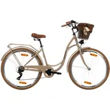 Goetze Mood Damenrad 28 Zoll, 7-Gang mit Korb, Palomino | Braun