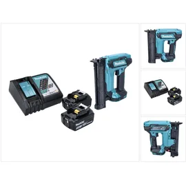 Makita DFN 350 RT Akku Stauchkopfnagler 18 V 15 - 35 mm mit 2 x 5 Ah Akkus + Ladegerät