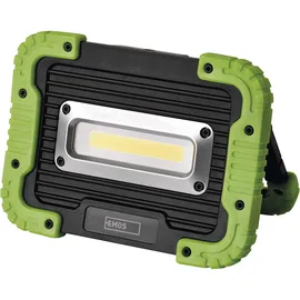 EMOS LED-Arbeitsleuchte, aufladbare Campinglampe mit Powerbank, wasserdichter tragbarer LED-Strahler, 600 lm, 35 m Leuchtweite, 3000 mAh Akku mit 3,5 St. Leuchtdauer und USB-Kabel, P4534