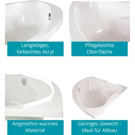 Calmwaters Eckbadewanne 140 x 140 cm (02SL3013)