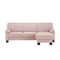 meinSofa Ecksofa Veit ¦ rosa/pink ¦ Maße (cm): B: 232 H: 90 T: 168.0