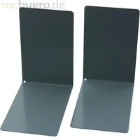 Alco Buchstütze Metall 85x140x140 mm Grau 2 St.
