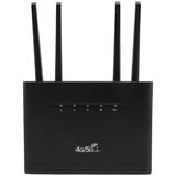 4G LTE Router, 300 Mbit/s Kabelloser Mobiler WLAN Hotspot Router mit SIM Steckplatz und LAN Anschluss. Mobiler WLAN Router mit 4 High Gain Antennen, für Asien (EU-Stecker)