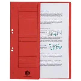 kompatible Ware Ösenhefter Karton rot DIN A4, halber Deckel, 1 St.
