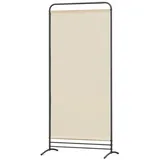 Angel Living Paravent 1 Teilig Klappbar Raumteiler Freistehend Sichtschutzwand Raumteiler Stellwand Trennwand Sichtschutz für Büros, Balkon,Schlafzimmer,Außengarten,81cm x 180cm Beige