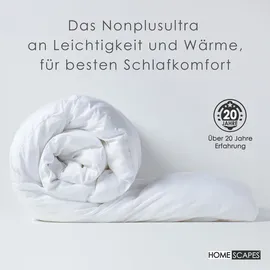 Homescapes Winterdecke Super-Mikrofaser Weiß 200 x 200 cm