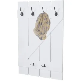 Mendler Garderobenpaneel HWC-D13 91 x 60 cm Weiß