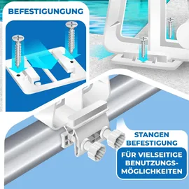 Kesser Pool Aufroller Premium Aufrollsystem 1,05m - 6,15 m für Solarplane mobiles Aufrollvorrichtung für Poolplane & Abdeckung inkl. Bänder, witterungsbeständiges Material