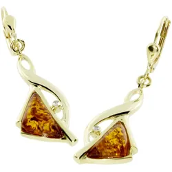 Paar Ohrhänger OSTSEE-SCHMUCK "Ostsee-Schmuck Ohrhänger Aria Ohrhänger Aria", gelb, Ohrringe, Damen, 45 x 12mm, Gelbgold 333