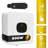 Growatt Wechselrichter mit 800 Watt MIC 800TL-X inkl. LAN Modul, Einphasig für Solaranlage, Inverter, Solar, ElektroG DE53396155