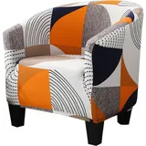 Bedruckter Cabriolet-sesselbezug, Geometrisches Muster, Sofabezug, Relax-club-sessel, Polyester-stretch-sesselbezug