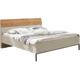 Wiemann Futonbett »Asti«, Absetzungen in Bianco-Eiche-Nachbildung, Kufe in Schiefer beige