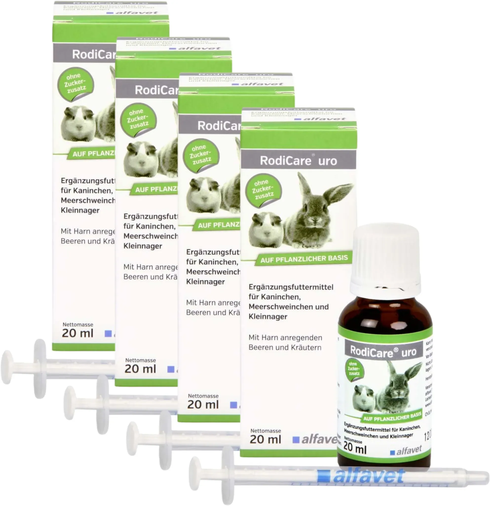 4er Set Rodicare uro flü.f.Kaninchen/Kleinnager/Meerschw. 20 ml