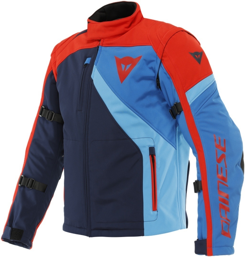 Dainese Ranch Tex Motorfiets textiel jas, rood-blauw, 52