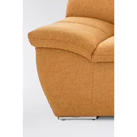 DOMO collection 3-Sitzer DOMO COLLECTION "Lagoa, moderne Sitzheftung, bequem und komfortabel", gold, B:232cm H:76cm T:96cm, Sofas, frei im Raum stellbar, in großer Farbauswahl