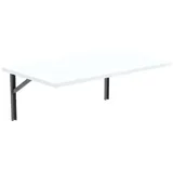 AKKE Klapptisch, Wandklapptisch Wandtisch Küchentisch Schreibtisch Hängetisch 2mm PVC weiß 40 cm x 80 cm